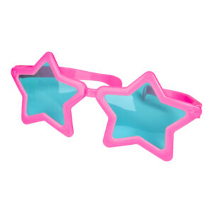 Glasses star neon pink
