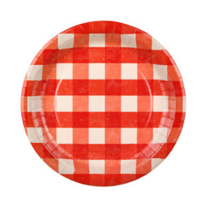 Paper plates checkered, mix, 27 cm