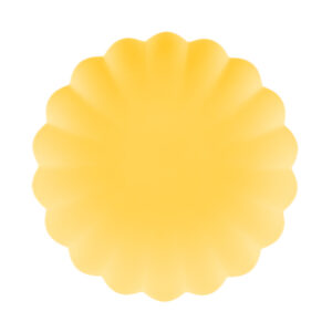 Plastic plates Frill, 22 x 22 cm, yellow