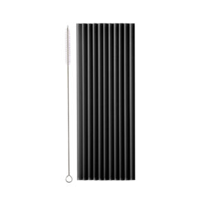 Plastic straws, 23 cm, black