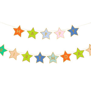 Banner Happy Birthday, mix, 260x16.5 cm