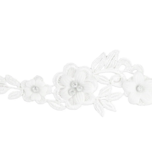 Hen Party Garter, floral, white, 1 pc.