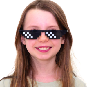 Party narrow glasses Pixels 1pc.