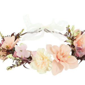 Peach and Pink Wreath Headband