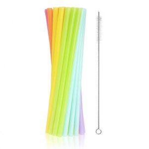 Rausable drinking straws, assorted colours 17pcs