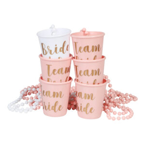 SHOT GLASS NECKLACE BRIDE TO BE 6pcs