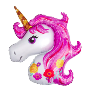 Unicorn foil balloon pink 82x110cm