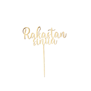 Wooden caketopper Rakastan sinua