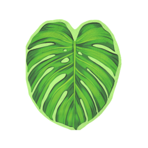 Aloha tropical monstera leaf napkins 10pcs.