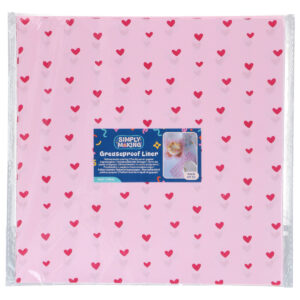 Simply Making Bento Box Liner Pink Hearts 25x25 cm pk/50