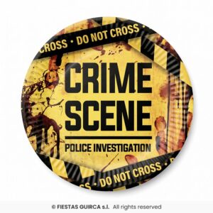 Crime scene plates 23cm