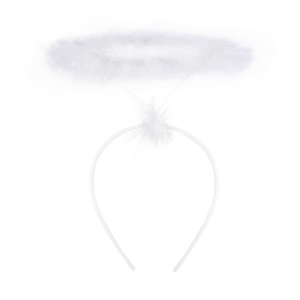 Feather Halo Headband White