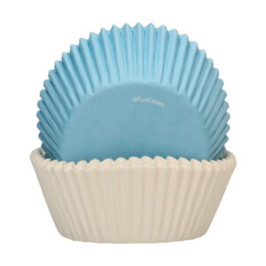 FunCakes Baking Cups Light Blue / White pk/48