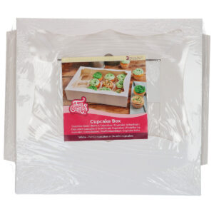 FunCakes Cupcake Box 12 - White pk/3