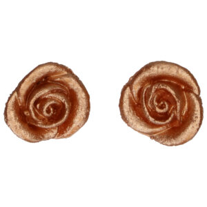 FunCakes Fondant Decorations Roses Bronze Gold set/6