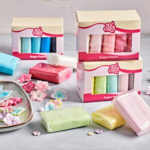 Funcakes sokerimassalajitelma, pinkin sävyt 5 x 100 g