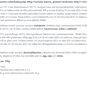 FunCakes leivontamix, gluteeniton sokerikakkupohja 400g