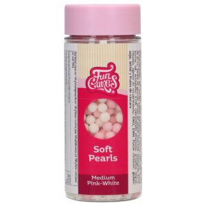 FunCakes pehmeä sokerihelmi, pinkki-valkoinen