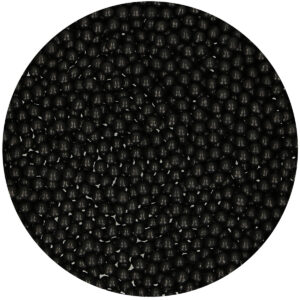 FunCakes Sugar Pearls Medium Shiny Black 80g