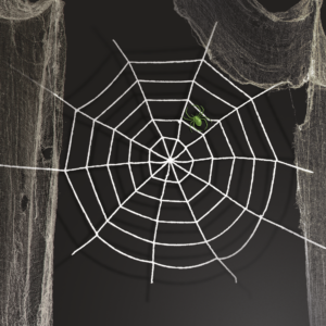 Halloween decoration Spiderweb plush white 150cm
