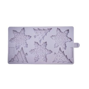 Karen Davies Silicone Mould Snowflakes & Trees