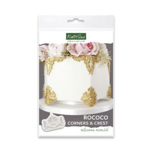 Katy Sue Silicone Mould Swirl Design Corners and Crest