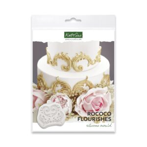Katy Sue Silicone Mould Swirl Design Flourishes