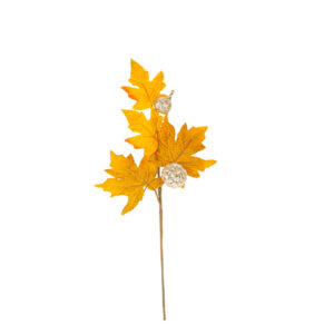 Maple Leaf and Sparkling Pumpkins Branch