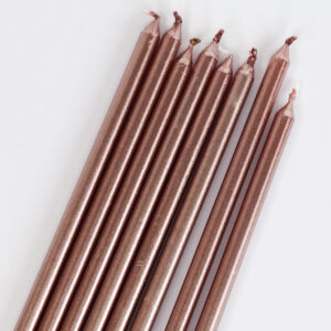 PME Extra Tall Candles Rose Gold 18cm pk/16