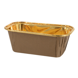 Rectangular baking tins, brown and gold, 10 pcs.