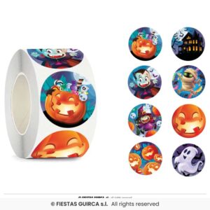 Roll 200 halloween stickers