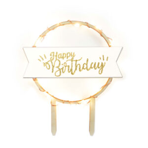 ScrapCooking Cake Topper LED Happy Birthday