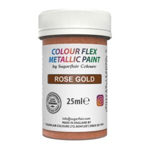 Sugarflair Edible Metallic Paint - Rose Gold 25 ml