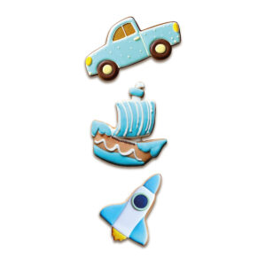 Wilton Cookie Cutter Car/Rocket/Boat set/3
