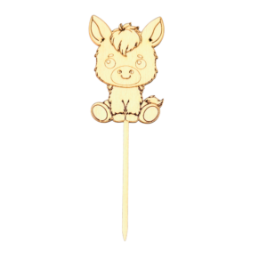 Wooden cake topper, Donkey
