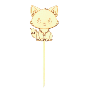 Wooden cake topper, Fox
