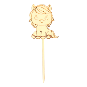 Wooden cake topper, Horse