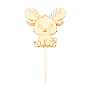 Wooden cake topper, Moose