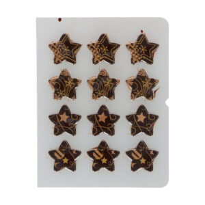 FunCakes Chocolate Decorations Bronze/Gold Stars Set/12