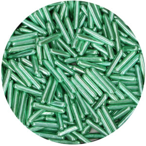 FunCakes Metallic Sugar Rods XL Green 70g