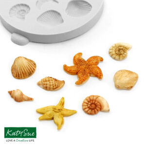 Katy Sue Silicone Mould Miniature Shells and Starfish