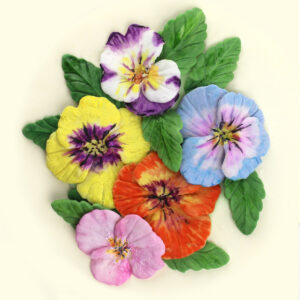Katy Sue Silicone Mould Pansies