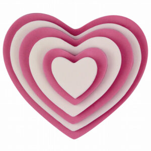 PME Plastic Cutter Heart set/6