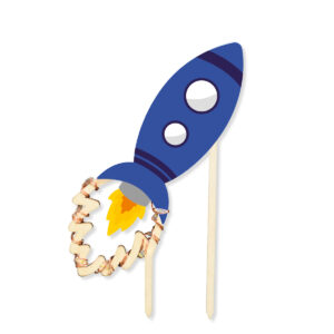 ScrapCookingCake Topper LED Space Rocket