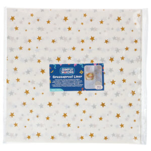 Simply Making Bento Box Liner Gold Silver Stars 25x25cm pk/50