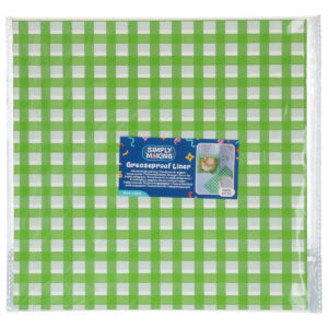 Simply Making Bento Box Liner Green Checkerboard 25x25cm pk/50