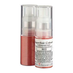 Sugarflair Pump Spray Powder Puff Dust Red 10g