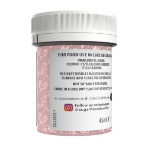 Sugarflair Sugar Crystals Baby Pink 40g