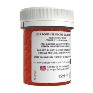 Sugarflair Sugar Crystals Red 40g