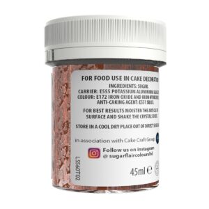 Sugarflair Sugar Crystals Rose Gold 40g
